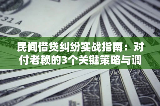 北京民间借贷纠纷实战指南：对付老赖的3个关键策略与调解盲区解析