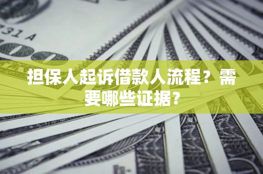 北京担保人起诉借款人流程?需要哪些证据? 北京担保人起诉借款人流程?需要哪些证据?